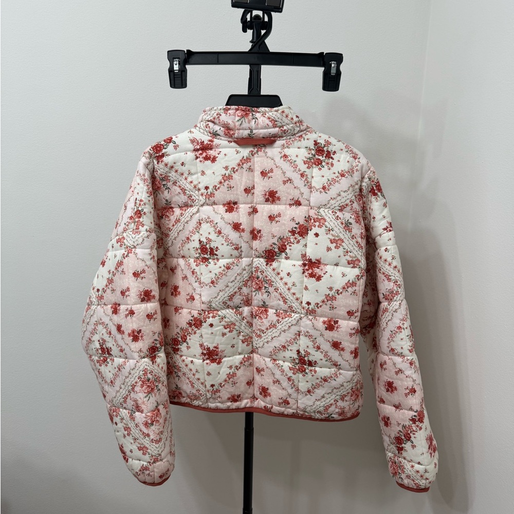 Altar'd State Blush Floral Quilted Puff Jacket - Picture 7 of 7
